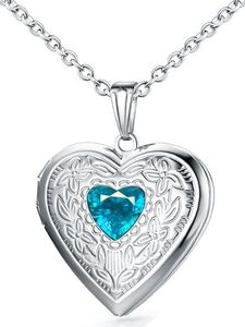 Locket Necklace That Holds Pictures Birthstone Lockets for Women Photo Locket, Stainless Steel, locket