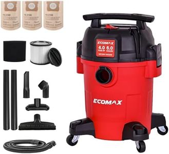 ECOMAX Ultra Quiet Shop Vacuum Wet and Dry 6 Gal 4 HP
