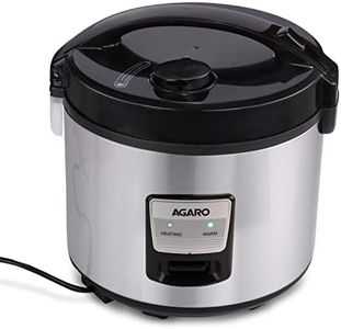 AGARO Regency Electric Rice Cooker, 5L Ceramic Coated Inner Bowl, Cooks up to 1.5Kgs (approx.10 cups) raw rice, 700 W, Easy Grip handle, Automatic Cooking, Keep Warm Function, Multipurpose Cooking