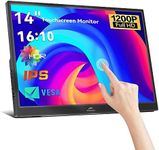 Portable Monitor TouchScreen Kenowa 14" HDR 1920x1200 IPS Full HD 400Nits Touch Screen Monitor Small External Display with HDMI USB Type-C for Laptop PC Computer Mac Phone Xbox PS4 PS5