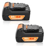 2Pack 6.0Ah Replacement for Dewalt 20V Battery Comaptible with Dewalt DCD DCF DCG Series Cordless Power Tools