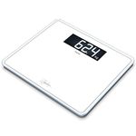 Beurer GS410 Signature Line Glass Bathroom Scale - White| XXL standing area | Made from safety glass for a robust and stylish finish | XXL digital display | 200kg weight capacity