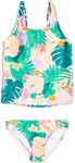 Roxy Women's Paradisiac Island Tankini Swimsuit Set, Mint Tropical Trails 231, 6