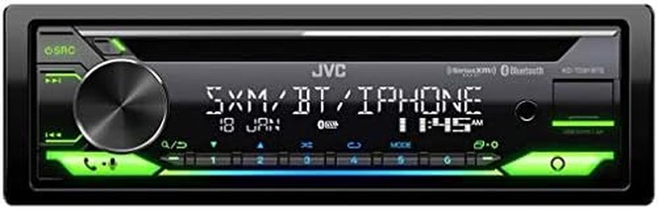 JVC KD-TD91BTS Bluetooth Car Stereo Receiver with USB Port – 2-Line LCD Display, AM/FM Radio – CD and MP3 Player - Amazon Alexa Enabled – Single DIN - 13-Band EQ (Black)