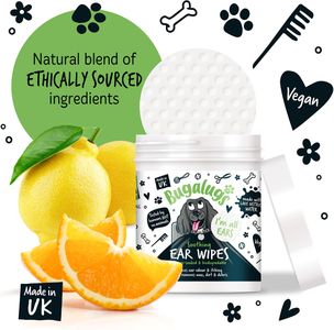 BUGALUGS Dog Ear Cleaner Wipes – Gentle Cleansing Pet Ear Care