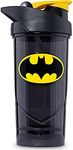 Shieldmixer Hero Pro Classic Shaker Batman Classic - BPA-Free - Gym Accessories - Protein Shaker - Fitness Water Bottle - Black - 700 ml