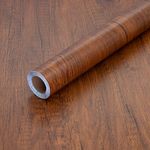 Peel and Stick Wood Grain Contact Paper 17.71" X 236" Brown Wooden Look Wallpaper Self-Adhesive