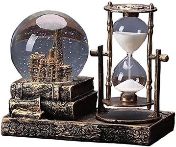 LED Music Crystal Snow Globe Home Decoration for Living Room Bedroom Book Shelf TV Cabinet Desktop Decor Statue Figurine Table Centerpieces Ornaments(A - Brass)