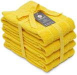 Mellow Buff 100% Cotton Terry Dish Towels, 4 Pack Plain, 16 x26 Inches, Super Soft and Absorbent Kitchen Towels, Perfect for Kitchen Cleaning and Dish Washing | Yellow