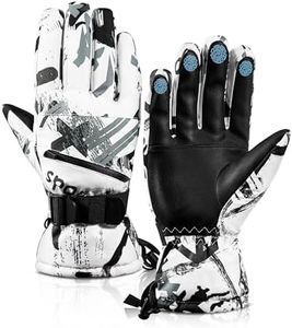 TOBEHIGHER Winter Ski Gloves - 5-Finger Waterproof Winter Gloves, Snowboarding Gloves, Touchscreen Ski Gloves Men