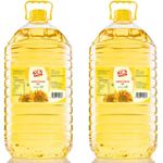 KCS Sunflower Oil, 5L (Pack of 2) | Heart-Healthy Cooking Oil | Source of Vitamin E for Cooking & Frying | Cold-Pressed, Light & Neutral Taste | High Smoke Point