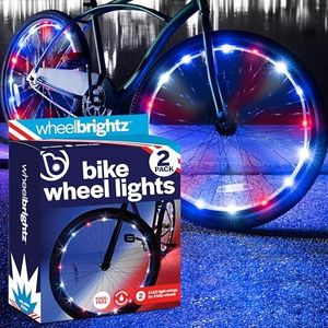 Brightz WheelBrightz 2-Pack Bike Wheel Lights (Red, White, Blue) - Perfect for Boys Bike Accessories & Bicycle Decorations for Superhero, Patriotic, or Police Themed Bicycles