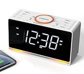 iTOMA Alarm Clock Radio, 1.4" White