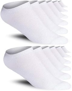 JAMES FIALLO Men's 12-Pairs Performance Minimalist Plain White Elegance Low Cut Athletic Sport Socks, 2898-T1