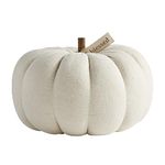 Mud Pie Cream Pumpkin Sitter, Medium, 7 1/2" x 7 1/2" Dia