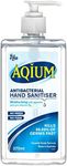 Aqium Antibacterial Hand Sanitiser Gel, 375 milliliters