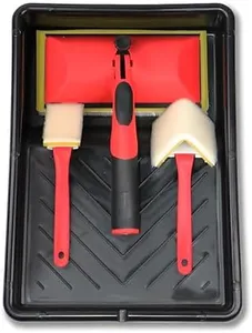 Corner Wall and Ceiling Pad Painter, 7-Inch Paint Pad with Paint Tray Set. Paint Tool for Wall Painting, Wood Decks, Sheds and Fences.Paint Edge Trimmer and Corner Painting Tool