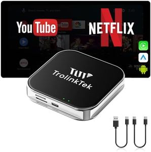 AI Box Wireless CarPlay & Android Auto Adapter - Easy Plug & Play, Dual-Band WiFi, Bluetooth 5.4, 4K Video Support, Android 11.0, Compatible with Factory CarPlay (4GB RAM, 64GB ROM)