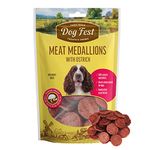 Barkbutler x Dogfest Medallions Duck & Ostrich, Dog Treats-90g |100% Natural|0% Artificial Flavors, Colours or Preservatives|#1 Ingredient is Meat|Human-Grade|for All Adult Breeds