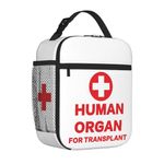 COEIOBEO Funny Human Organ for Transplant Insulated Lunch Box - Portable Lunch Bag Reusable Lunch Tote for Women Men and Kids-Gag Gift