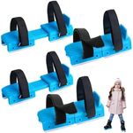 Toddler Ice Skates, Kids Adjustable Double Runner Ice Skates with Hook and Loop Fastener Straps, Blue Double Blade Ice Skates for Winter Toddler Training Shoes Beginner (2)