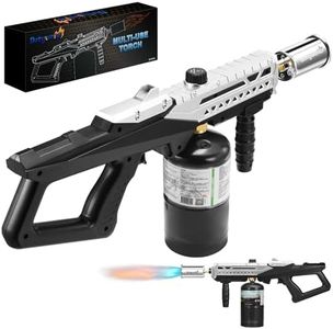 Dutywand Propane Grill Torch Gun – Cooking Torch Head max. 800,000 BTUs – Culinary Torch Sous Vide – Adjustable Flamethrower for BBQ, Campfire, Charcoal Wood Grills Lighter(Tank Not Included)