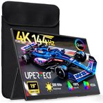 UPERFECT Portable Monitor 4K 144Hz QLED, 19" UHD 3840×2160, 500 Nits, 2000:1, 146% sRGB, 0.1ms, with VESA, Travel Gaming Monitor for Laptop, PC & Gaming Consoles - UColor 19 Apex