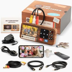 VHS to Digital Converter Kit - Video to Digital Recorder Compatible with VHS Tape, VCR, DVR, DVD, Hi8, Mini DV Player, Camcorder, 8mm Cassette Deck, Convert Analog - RVT Digitizer 3.0 w/ 32GB USB