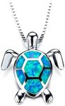 Cute Sea Turtle Necklace for Women Animal Pattern Charms Pendant Choker Necklace Opal Jewelry for Women, BlueCute Sea Turtle Necklace for Women Animal Pattern Charms Pendant Choker Necklace Opal Jewelry for Women, Blue Practical and Deft