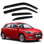 DS ENTERPRISE Car Rain Wind Door Visor Side Window Deflector for Elite i20 2015-2019 Models - Black Color (Pack of 4)