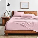 Bare Home Washed Twin XL Sheet Set - College Dorm Size - Premium 1800 Ultra-Soft Microfiber Sheets Twin Extra Long Double Brushed Hypoallergenic - Stain Resistant (Twin XL, Washed Dusty Pink)