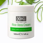 Xpel Marketing ALOE VERA CREAM Body Cream for Women and Men, All Skin Types, Moisturizing, Soothing, Brightening, Paraben Free, Fragrance-Free 500ml