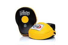 Bangplee_Sport FAIRTEX FMV9 ULTIMATE CONTOURED FOCUS MITTS PUNCHING TRAINING MUAY THAI BOXING (Black)