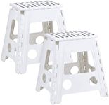 Large Portable Plastic Foldable Chair Outdoor Folding Kids Step Stool Camping Home Adult-White