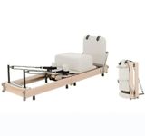 Reformer Pilates Machine Foldable Gym Fitness Equipment For Home Workout Wood For Stretching Balance Yoga Exercise
