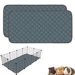 Mooydee 2 Pack Guinea Pig Cage Liners for C&C 2x4 Habitat Washable Guinea Pig Bedding Super Absorbent | Waterproof | Non Slip| Reusable Guinea Pig Pee Pads for Small Animals Cages - 57.1" x 27.6"