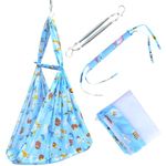 Younique Baby Cradle/Baby Jhula Swing/Baby Bed/Baby Bedding Set with Mosquito Net and Spring Set (0-18 Months Baby) (Vibe Blue)