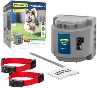 PetSafe Wireless Containment Fence for 2 Dogs - No Wire to Bury - Covers ½ Acre Yard - for Dogs 5 Lb. and Up - from The Parent Company of Invisible Fence Brand