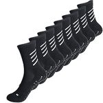 Anti-slip Sports Sock for Children Youth Boy Girl Non-slip Slipper Sock Student Trainning Sock for Soccer Basketball Running Yoga Black L 4P