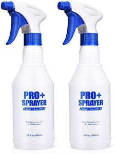 Airbee Plastic Spray Bottle 2 Pack 16 Oz, Professional Heavy Duty Empty Spraying Bottles Sprayer Cleaning Solutions, Mist Water Bottles for Planting Pet with Adjustable Nozzle and Measurements