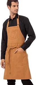 Chef Works Men's Rockford Bib Apron, Nutmeg