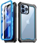 Poetic Guardian Series Case Designed for iPhone 13 Pro 6.1 inch, Full-Body Hybrid Shockproof Bumper Cover with Built-in Screen Protector, Blue