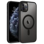 BENTOBEN Case for iPhone 11 Pro Case,[Compatible with MagSafe] Slim Translucent Matte Magnetic Shockproof Protective Anti Slip Women Men Case for iPhone 11 Pro 5.8", Black