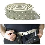 Hero's Pride Men's Shirt Stay Tailor Tuck In Rubber Belt (White)