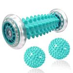 Foot Massage Roller and Spiky Ball Therapy Set,Manual Foot Massager for Plantar Fasciitis,Heel & Foot Arch Pain,Trigger Point Therapy, Muscle Recovery