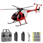 Hylukon Remote Control Helicopter, 2.4G 4CH RC Helicopter with 6-Axis Gyro, Altitude Hold, Low-voltage Alarm, One Key Take Off/Landing, 1:28 Flybarless Helicopter Toys Gift for Boys Adults