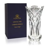 Crystal Vase,, 30cm high, For Flowers & Decor, Cabbage Design, Eternal Love for Home Nice, Shiny, Adorable, Suitable For all Occasions, Perfect as a Gift,