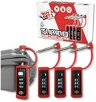 TSA Locks for Gun Case - Gun Case Locks, Pelican Case & Monoshaft Single Shaft Lock - TSA Approved for Shotgun Case Luggage, Suitcase, Rifle & Pistol Cases 4-Pack 3-Digit Combination Lock