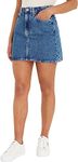 Calvin Klein Jeans Women Denim Skirt A-Line Short, Blue (Denim Medium), 33W