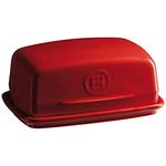 Emile Henry Butter Dish, Ceramic, Burgundy, 16.5x11.5x7.5 cm